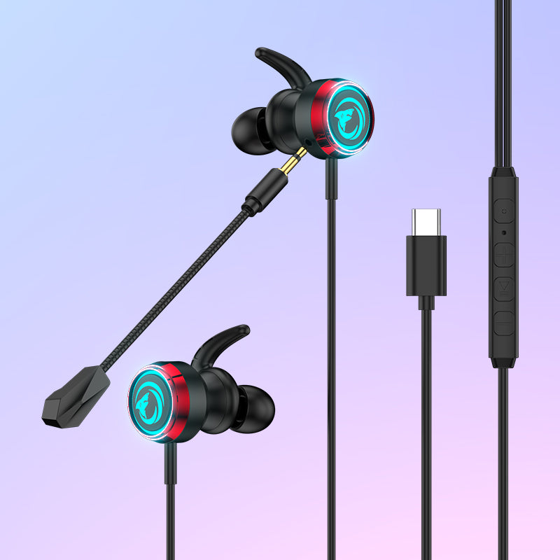 WEGM4 Gaming Earphones with RGB Light, Type-C - Divvow
