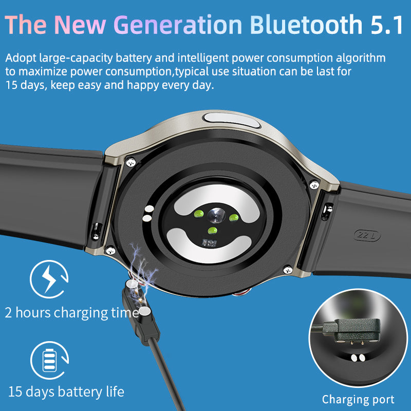 G08 Leather Medical-Grade ECG Smart Watch - Divvow
