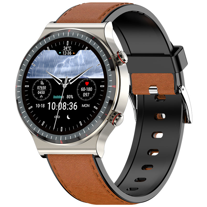 G08 Leather Medical-Grade ECG Smart Watch - Divvow
