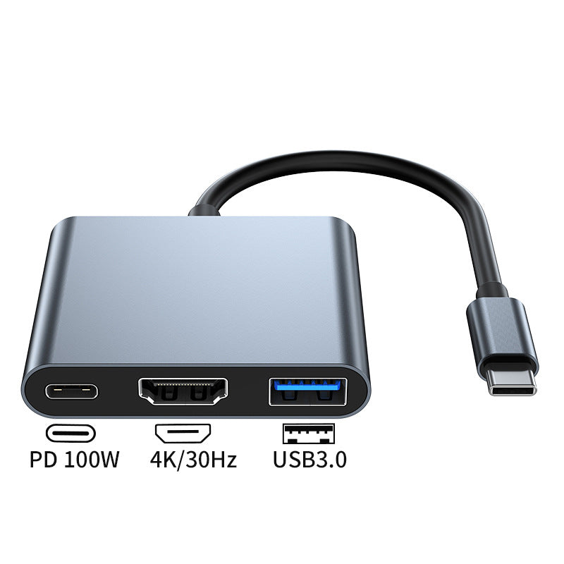 HU2005 3-in-1 Hub Type-C to USB3.0+HDMI+PD100W - Divvow