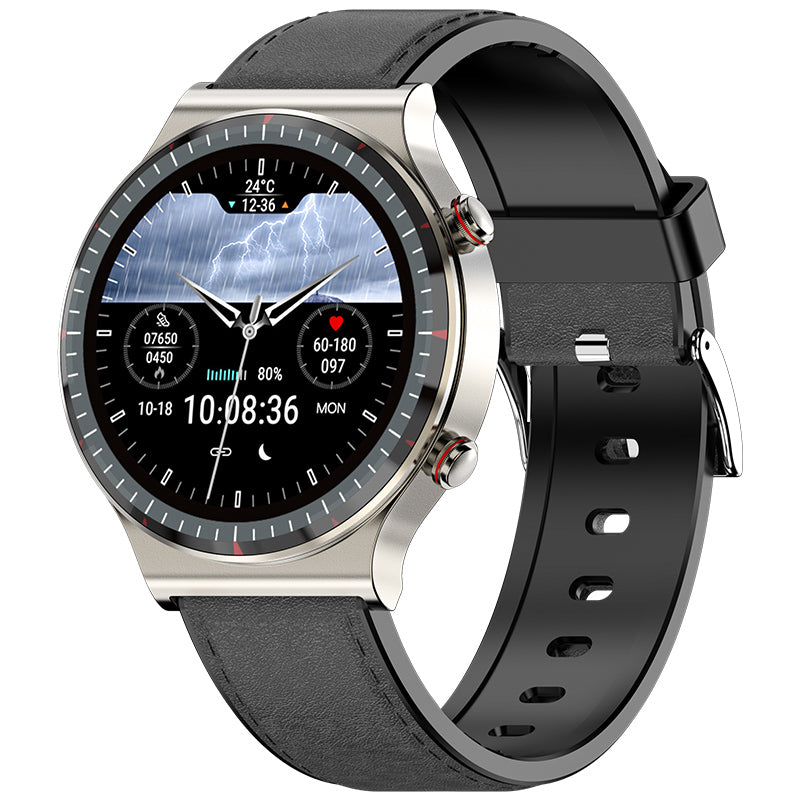G08 Leather Medical-Grade ECG Smart Watch - Divvow