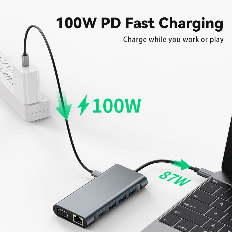 DK2110 11-in-1 Smart USB-C Dock with Ethernet - Divvow