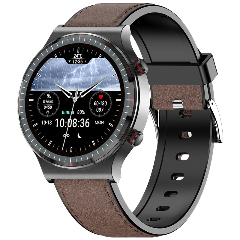 G08 Leather Medical-Grade ECG Smart Watch - Divvow