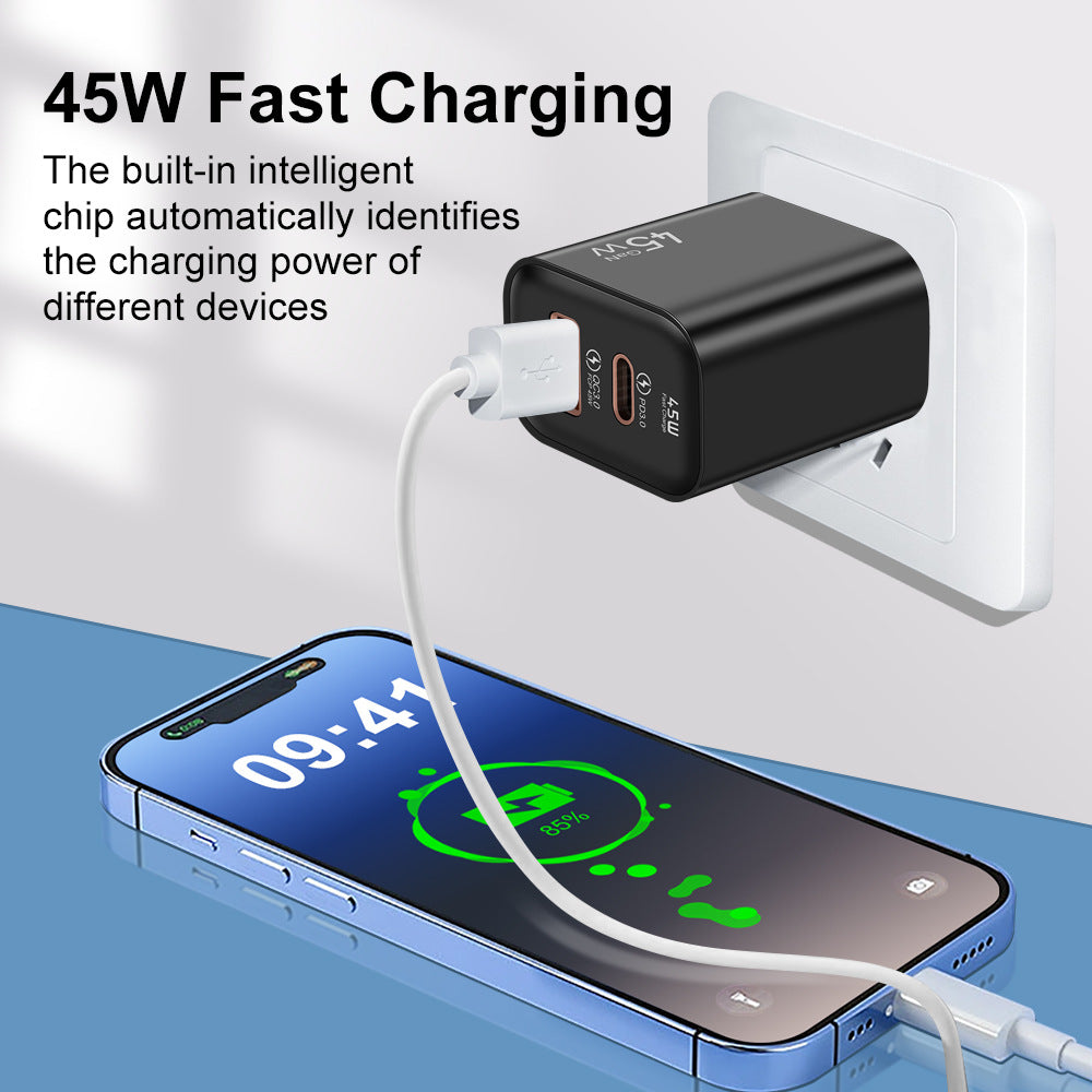 FC12 45W 2 Port Fast Charger A+C US Plug - Divvow