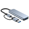 HU2013TU 4-in-2 Hub USB-C/USB3.0 to USB3.0+3*USB2.0 - Divvow