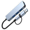 HU2013TU3 4-in-2 Hub USB-C/USB3.0 to 4*USB3.0 - Divvow