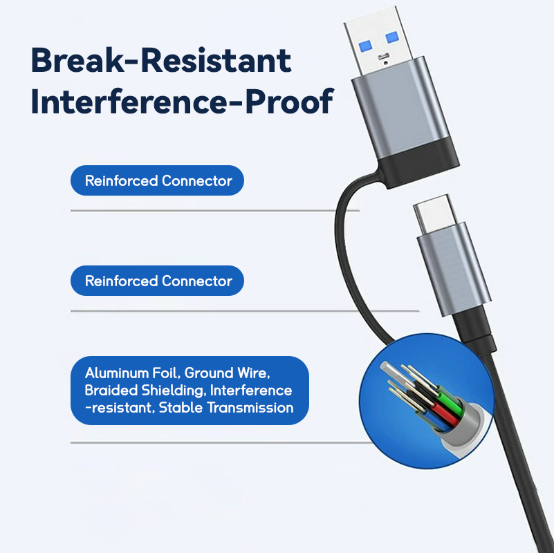 HU2218TU 8-in-2 Hub USB-C/USB3.0 to USB3.0+3*USB2.0+USB-C Data+SD+TF+Audio - Divvow
