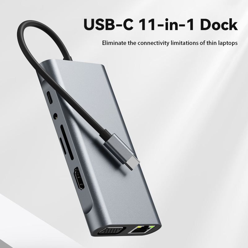 DK2110 11-in-1 Smart USB-C Dock with Ethernet - Divvow