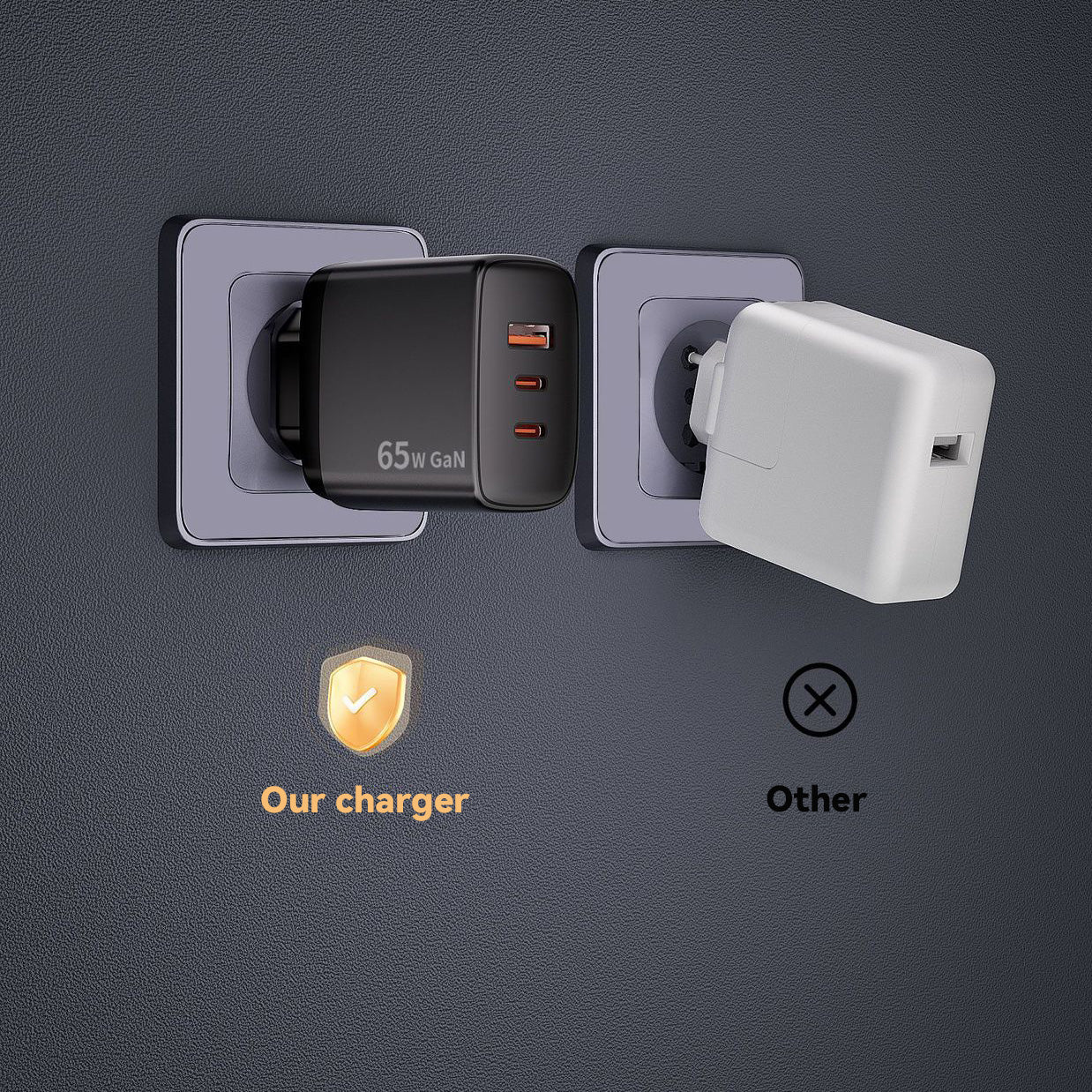 FC11 GaN 65W 3 Port Fast Charger A+C+C - Divvow