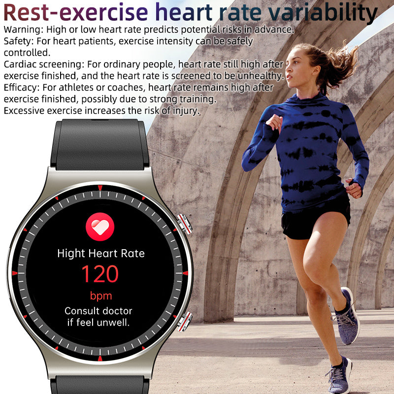 G08 Leather Medical-Grade ECG Smart Watch - Divvow