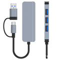 HU2013TU 4-in-2 Hub USB-C/USB3.0 to USB3.0+3*USB2.0 - Divvow