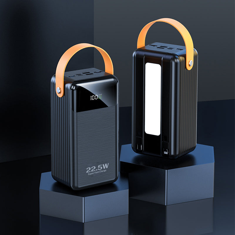 PBISDX101S 60000mAh Dual Cables Power Bank with Camping Light - Divvow