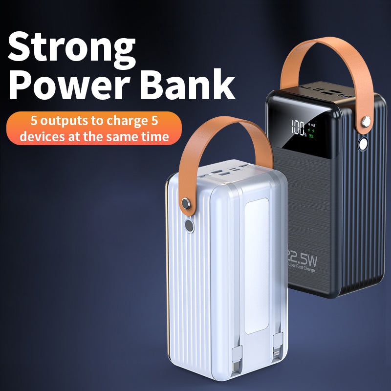 PBISDX101S 60000mAh Dual Cables Power Bank with Camping Light - Divvow