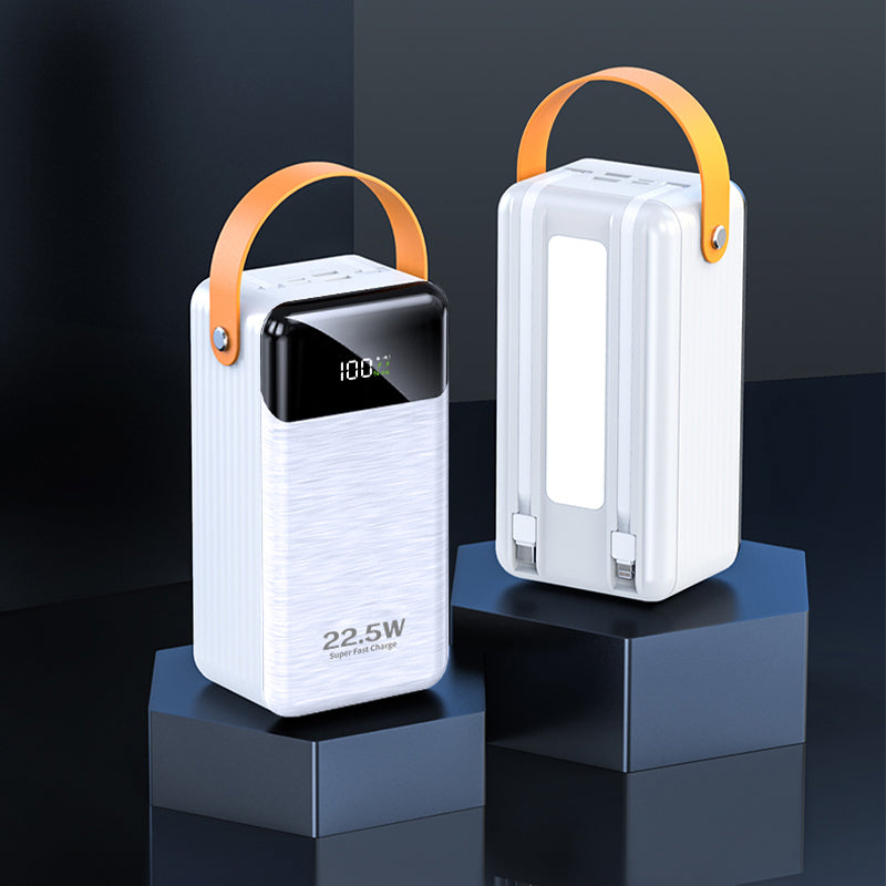 PBISDX101S 60000mAh Dual Cables Power Bank with Camping Light - Divvow
