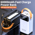 PBISDX101S 60000mAh Dual Cables Power Bank with Camping Light - Divvow