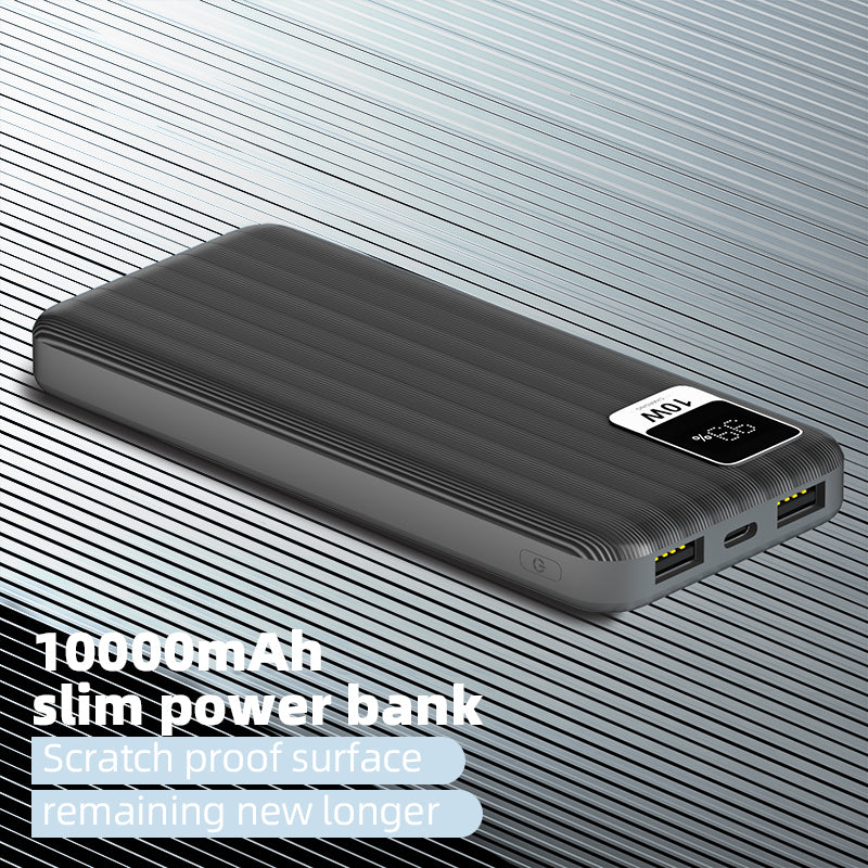 PBISK512 10000mAh Anti-Slip Power Bank with Digital Display - Divvow