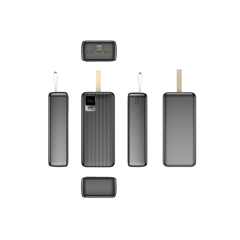 PBISK532LP 30000mAh 65W Lanyard Power Bank with Digital Display - Divvow