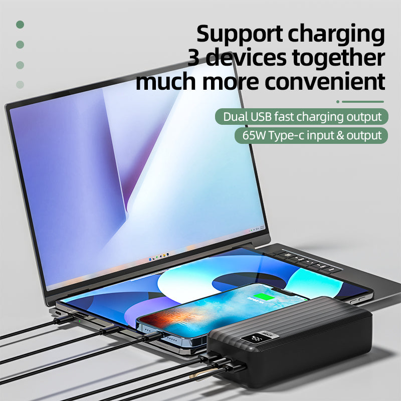 PBISK532LP 30000mAh 65W Lanyard Power Bank with Digital Display - Divvow