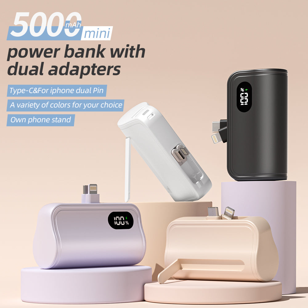 PBISA089 Dual Port Mini Power Bank 5000mAh - Divvow