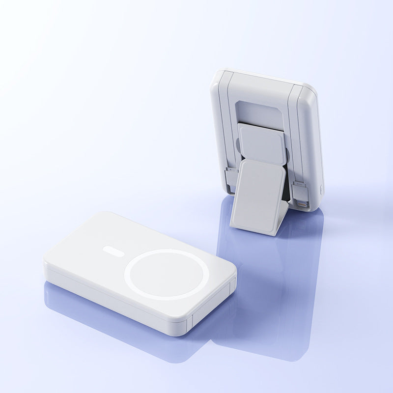 PBW011 Magnetic Stand Power Bank 22.5W 10000mAh with Built-in Cables - Divvow