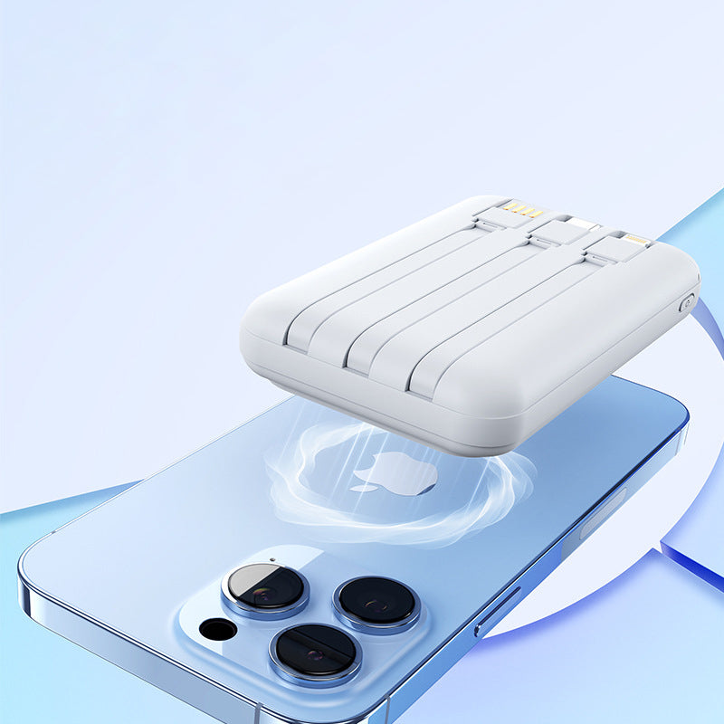 PBW010 Magnetic Wireless Power Bank 22.5W 10000mAh with Built-in Cable - Divvow
