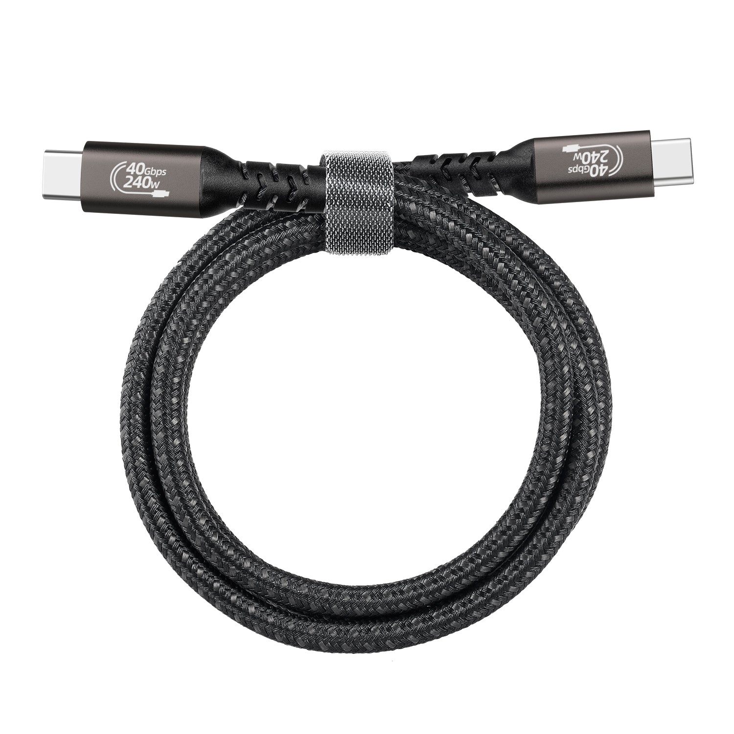 PQ001 Type-C to Type-C Aluminum Alloy Braided Cable, 5A 240W Fast Charging - Divvow