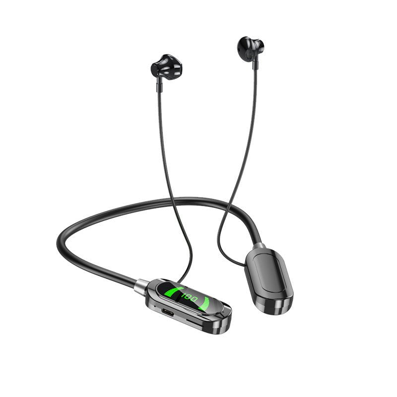 BEYG07 Neckband Bluetooth Earphones with Digital Display - Divvow